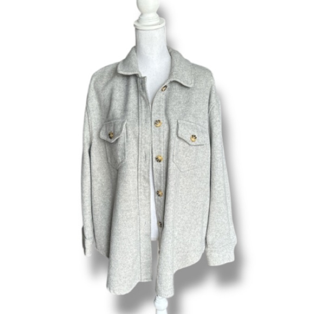 Gray Button-Up Jacket